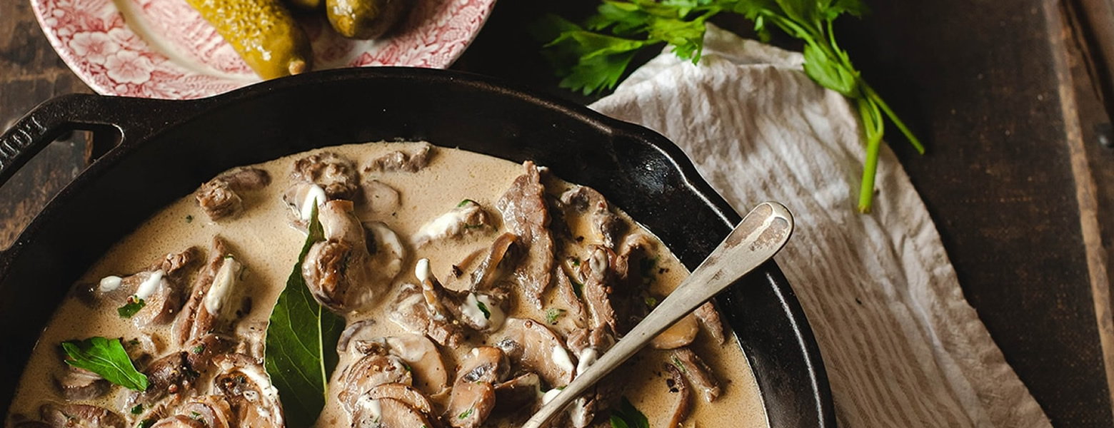 Beef stroganoff