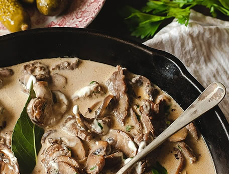 Beef stroganoff